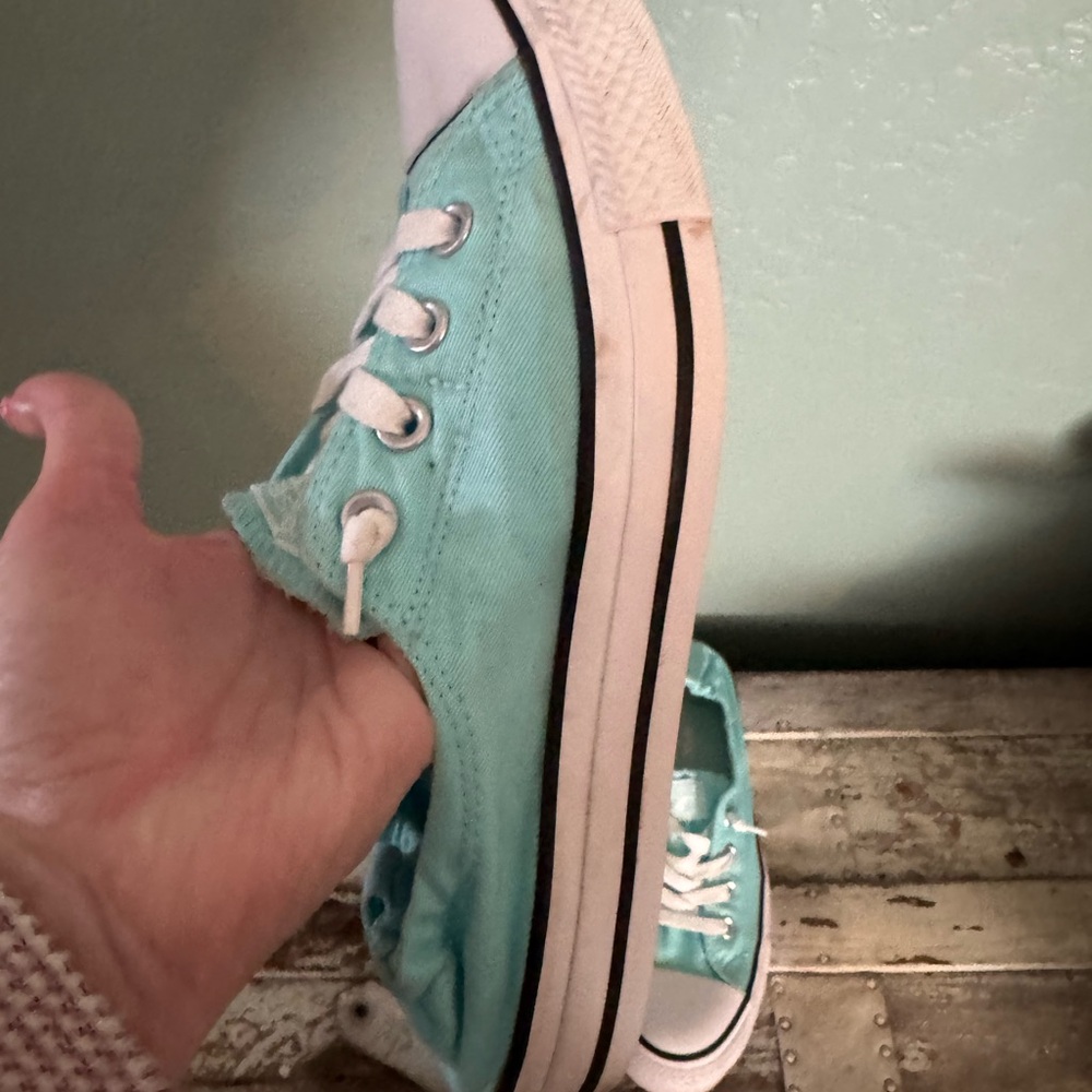 Converse Women's Aqua Sneakers - Picture 4 of 8